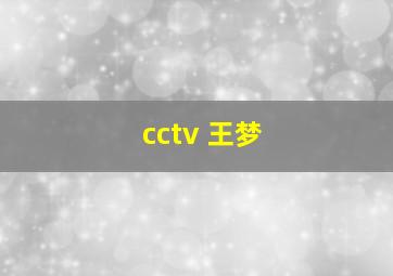 cctv 王梦